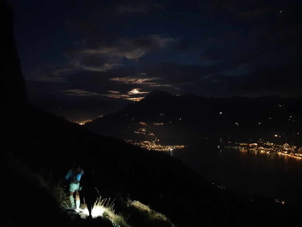 Monte Grona, ferrata cao in notturna