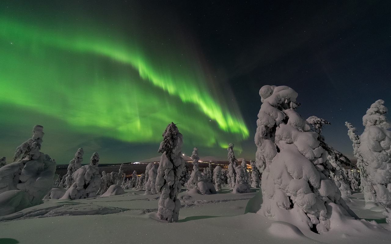 parco naturale finlandia aurora boreale